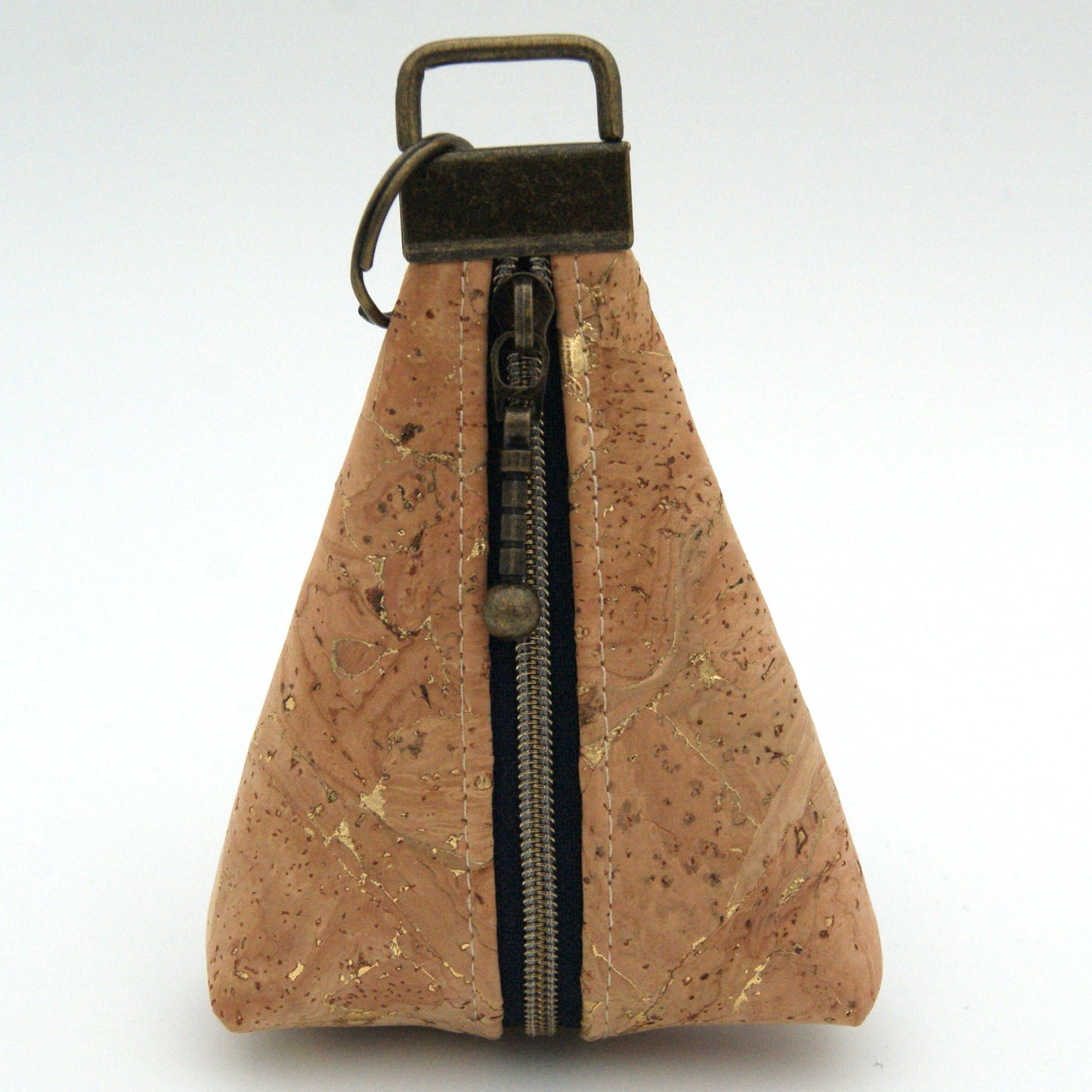 Triangle keyring pouch