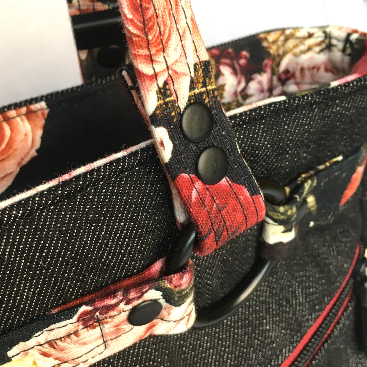 Large floral crossbody bag