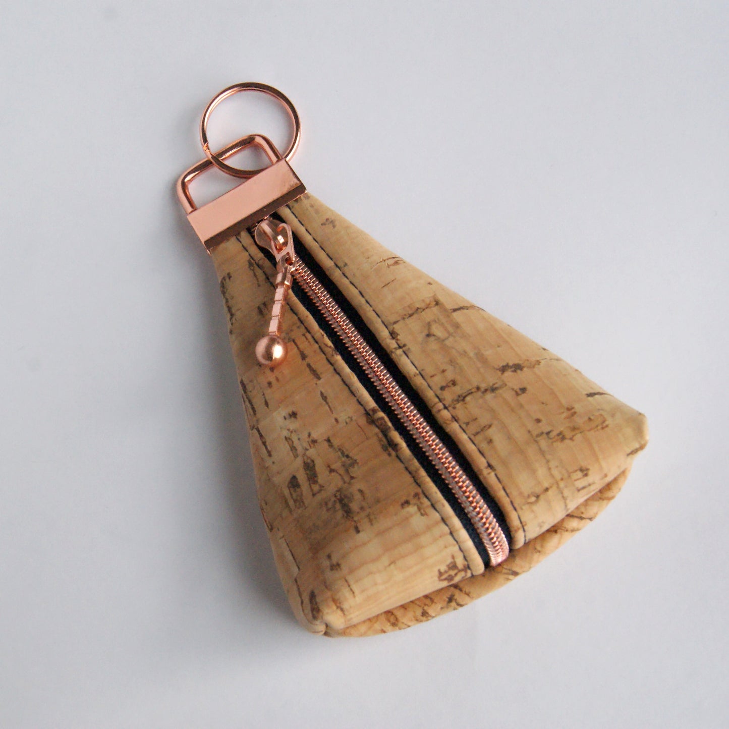 Triangle keyring pouch